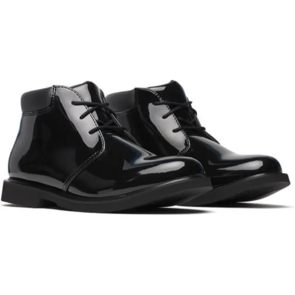 Thorogood Sz. 13M Mens Black Patent Leather Dress Ankle Boots Lace-Up Sole New‎